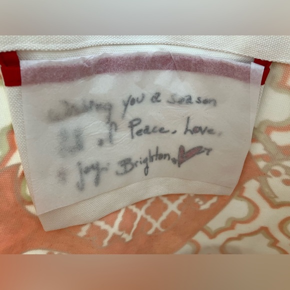 ❤️ NOV. 3 DAY SALE❤️NWT BRIGHTON. LOVE&JOY TOTE-LARGE OPEN CANVAS HOLIDAY BAG - Picture 7 of 9